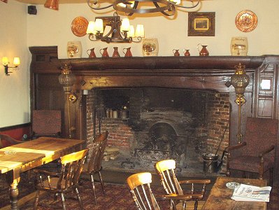 One of the magnificent fireplaces