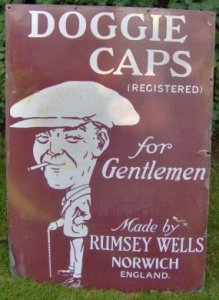 Original RUMSEY WELLS hat shop sign - FOR SALE